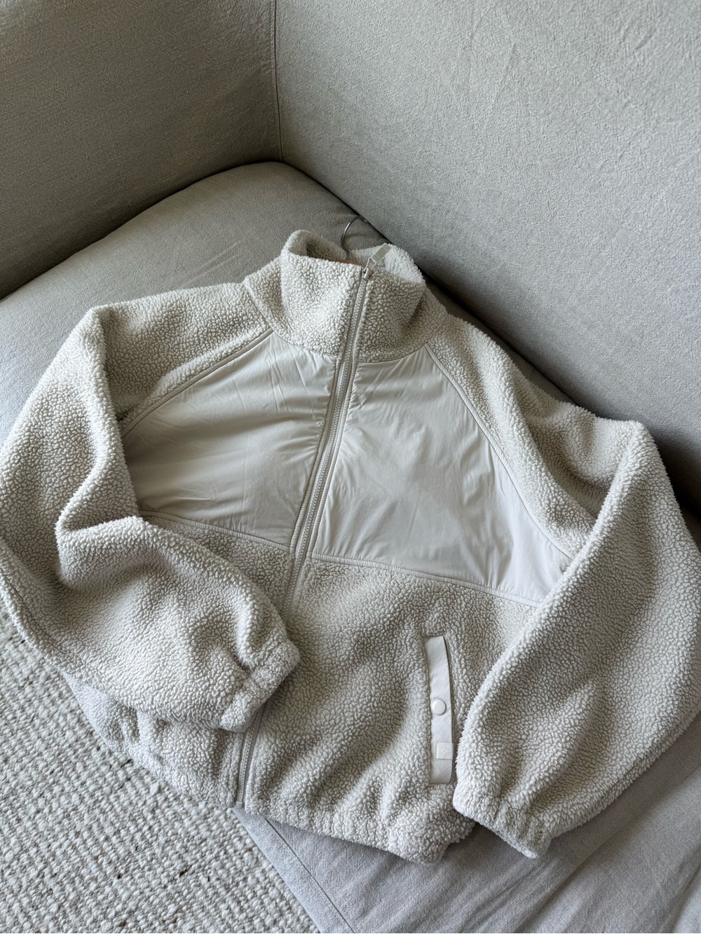 Blogilates x Target Sherpa Fleece Jacket Cream Full Zip Size M